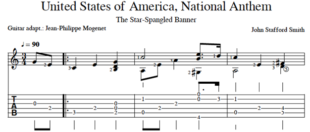 Figure 19 : « United States of America, National Anthem », John Stafford Smith