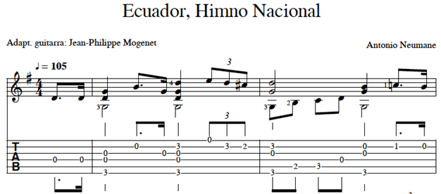 Figure 29 : « Ecuador, Himno Nacional », Antonio Neumane