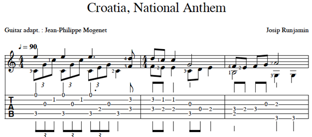 Figure 30 : « Croatia, National Anthem », Josip Runjamin
