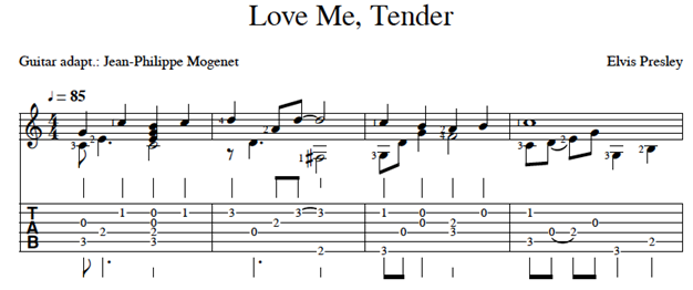 Figure 36 : « Love Me, Tender », Elvis Presley
