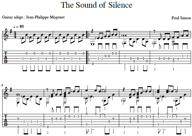 Figure 8 : « The Sound of Silence », Paul Simon